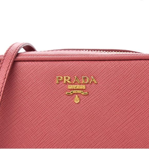 Prada Handbags - New Authentic PRADA Candy Pink Saffiano Lux Mini Camera Crossbody Bag Bruyere